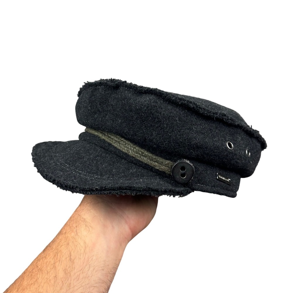 Kangol Boiled Wool Fishermans Cap Size XL Gray Mariners Cap Heritage